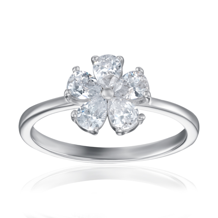 Серебряное кольцо с фианитами. Артикул RI38737-R/12/1