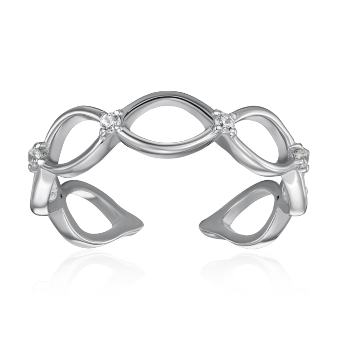 Срібна каблучка з фіанітами. Артикул RI38924-R/12/1