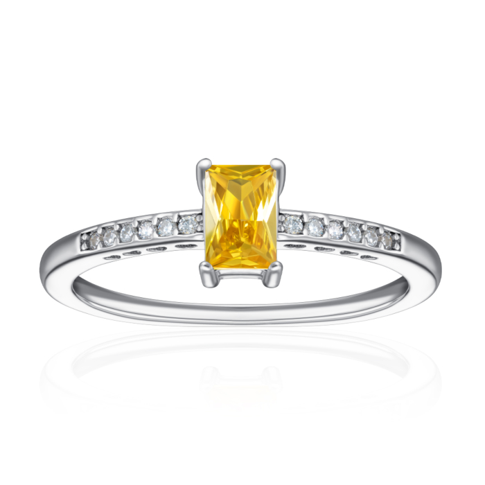 Серебряное кольцо с фианитами. Артикул RI39413-R/12/2954