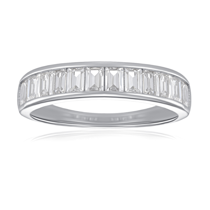 Срібна каблучка з фіанітами. Артикул RIV7001-4-R/12/1