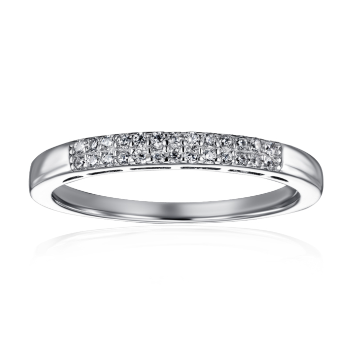 Серебряное кольцо с фианитами. Артикул RIV7001-6-R/12/1