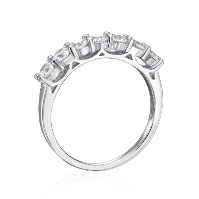 Серебряное кольцо с фианитами. Артикул RIV7001-8-R/12/1
