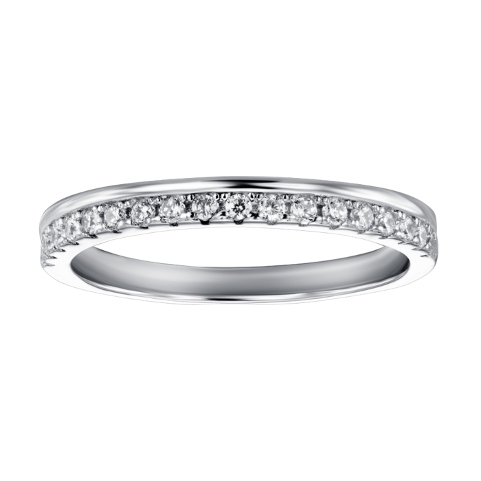 Серебряное кольцо с фианитами. Артикул RIV7001-9-R/12/1