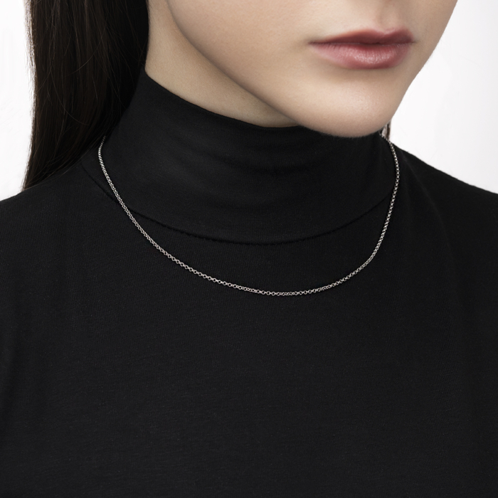 Срібний ланцюжок. Артикул ROLO 16 Rod-L/12