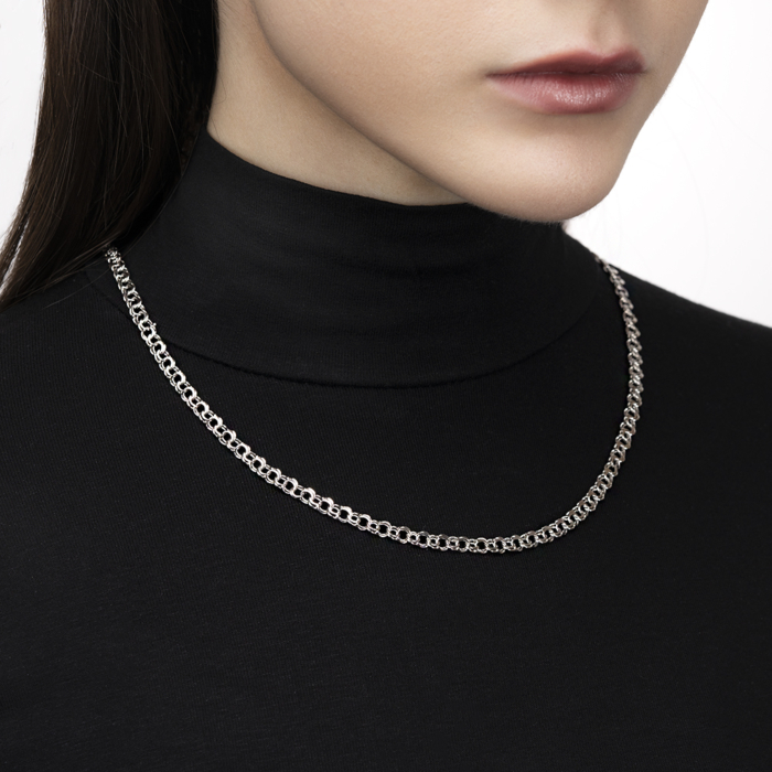 Срібний ланцюжок. Артикул ROLO DPP FL DC060 ROD-L/12