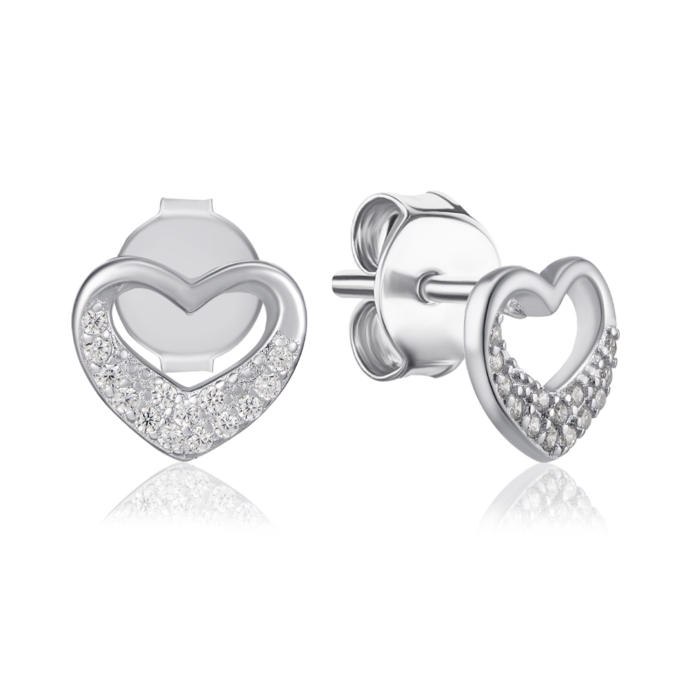 Срібні сережки з фіанітами. Артикул S00006-E/12/1