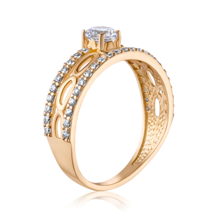 Золотое кольцо с фианитами. Артикул S110031-R/01/1