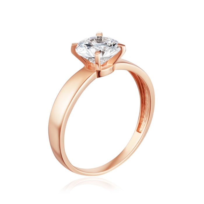 Золотое кольцо с фианитом. Артикул S111111-R/01/1