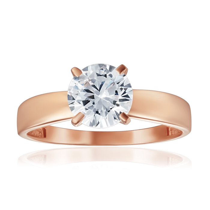 Золотое кольцо с фианитом. Артикул S111111-R/01/1