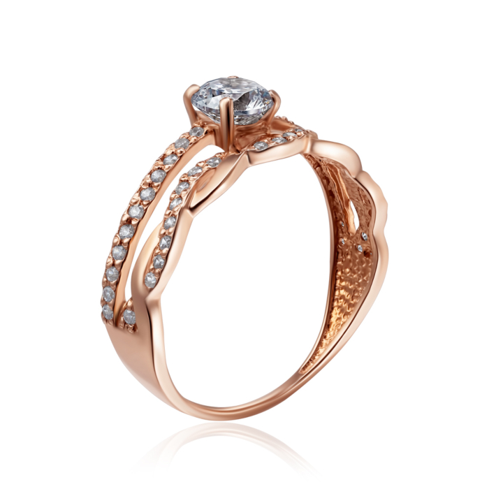 Золотое кольцо с фианитами. Артикул S111121-R/01/1