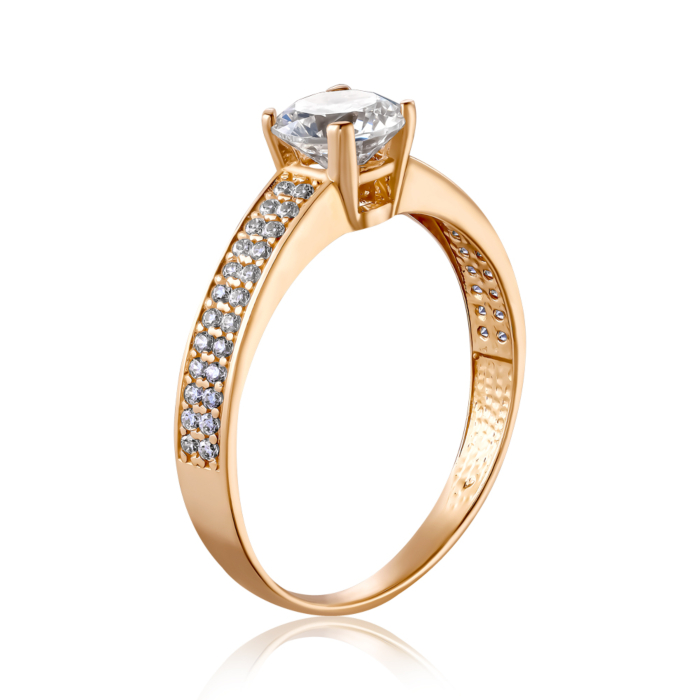 Золотое кольцо с фианитами. Артикул S111261-R/01/1