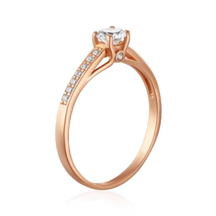 Золота каблучка з фіанітами. Артикул S111401-R/01/1