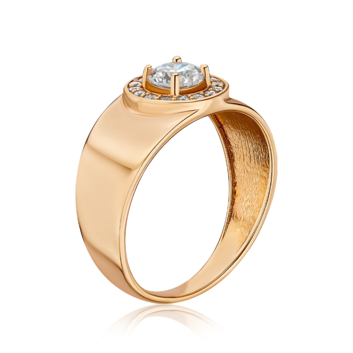 Золотое кольцо с фианитами S111491-R/01/1