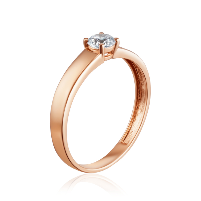 Золота каблучка з фіанітом. Артикул S111801-R/01/1