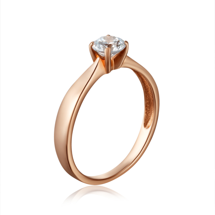 Золота каблучка з фіанітом. Артикул S111831-R/01/1