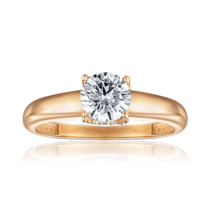 Золотое кольцо с фианитами. Артикул S113171-R/01/1