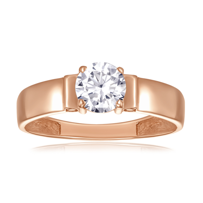 Золота каблучка з фіанітом. Артикул S113301-R/01/1