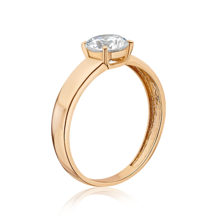 Золота каблучка з фіанітом S113391-R/01/1