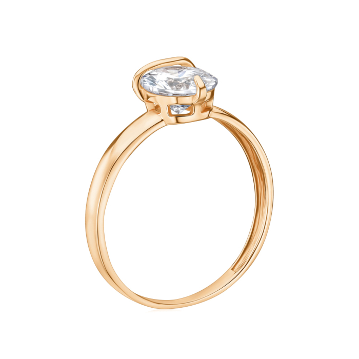 Золота каблучка з фіанітом S113601-R/01/1