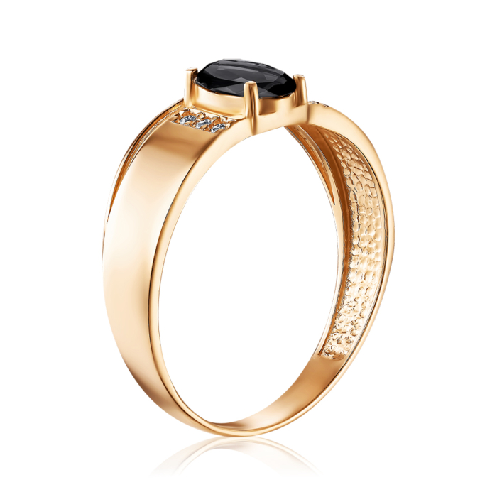 Золотое кольцо с фианитами. Артикул S115221-R/01/4744