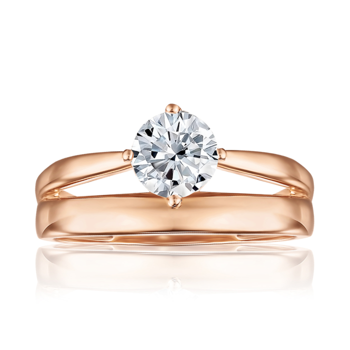 Золота каблучка з фіанітом. Артикул S115731-R/01/1