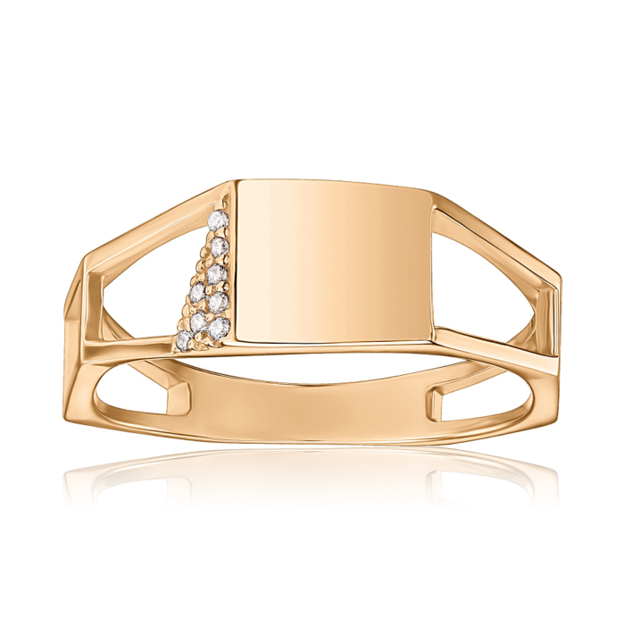 Золота каблучка з фіанітами S116141-R/01/1
