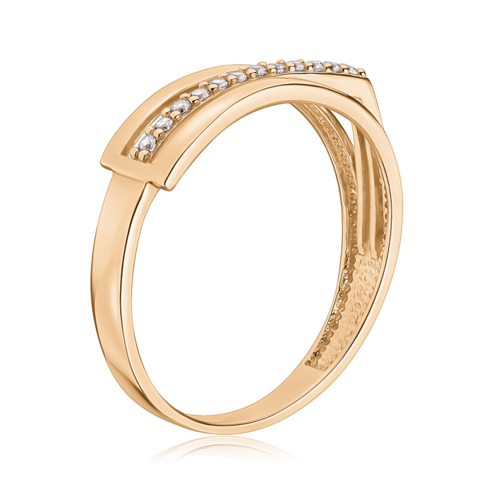 Золота каблучка з фіанітами S116211-R/01/1