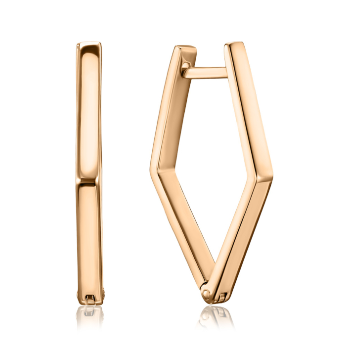 Золоті сережки без вставки S211300-E/01