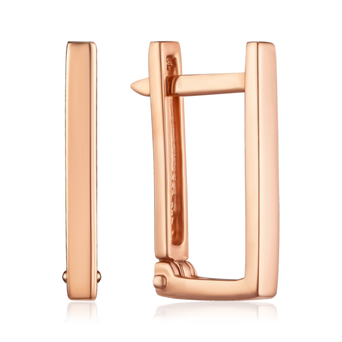 Золотые серьги без вставки. Артикул S212830-E/01