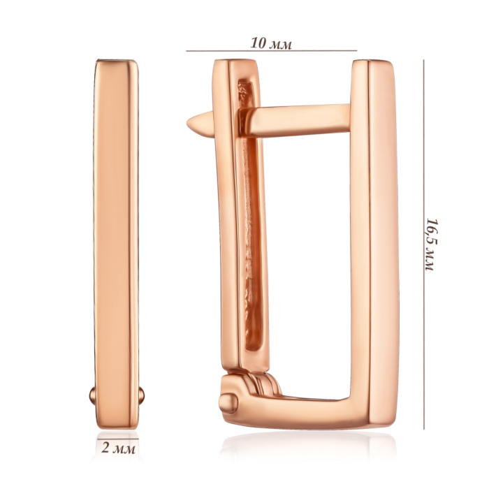 Золоті сережки без вставки. Артикул S212830-E/01