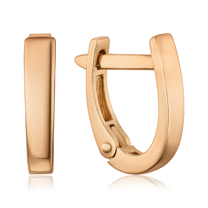 Золотые серьги без вставки S213710-E/01