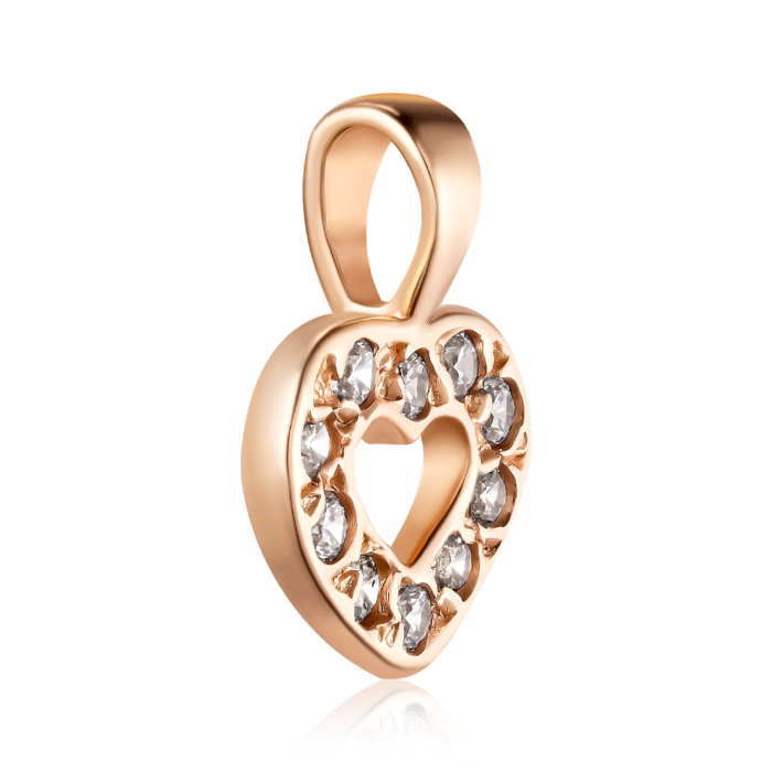 Золота підвіска з фіанітами. Артикул S310241-P/01/1