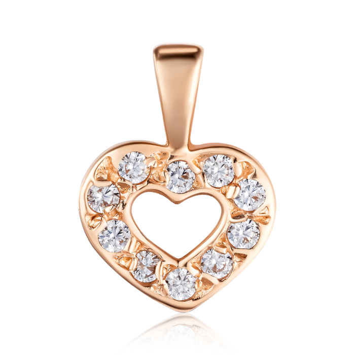 Золота підвіска з фіанітами. Артикул S310241-P/01/1