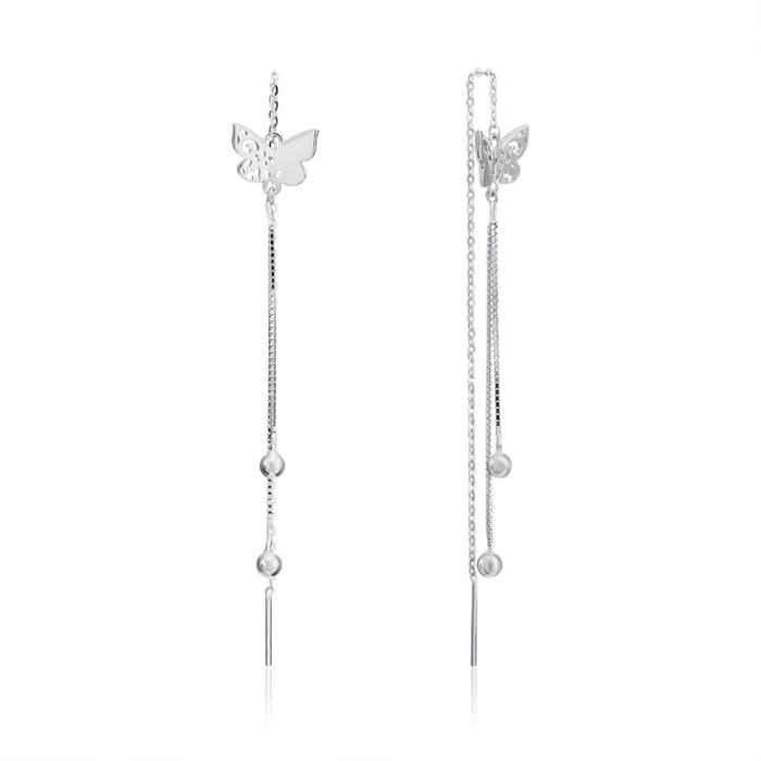 Серебряные серьги-протяжки. Артикул SE00116-E/12