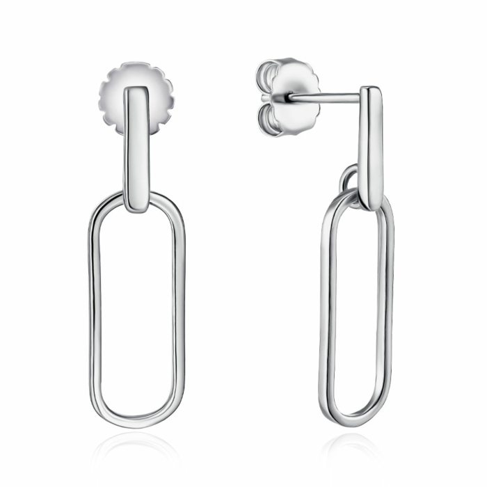 Серебряные серьги-подвески. Артикул SE00242-E/12