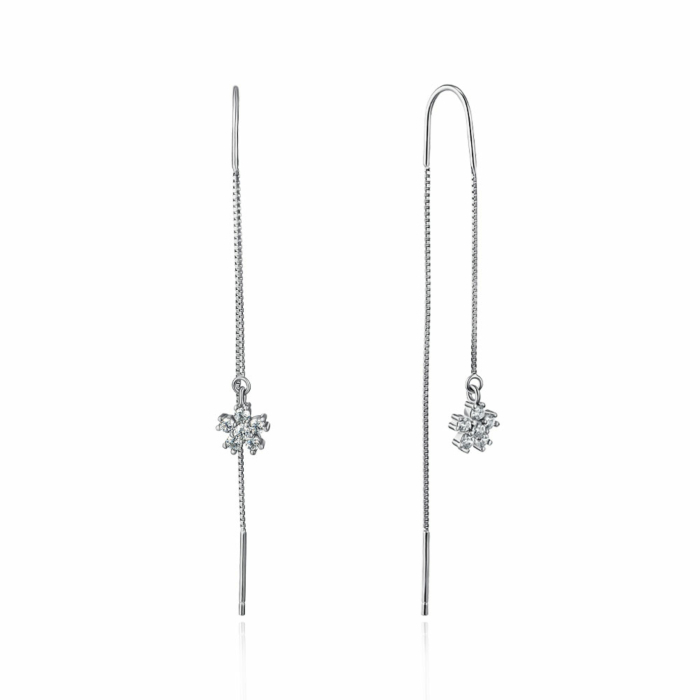 Серебряные серьги с фианитами. Артикул SE00277-E/12/1