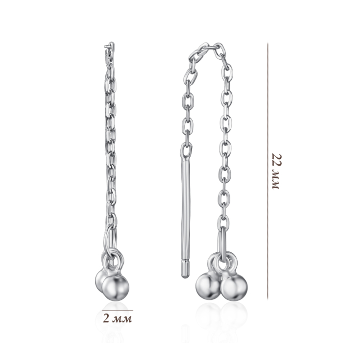 Серебряные серьги. Артикул SE00297-E/12