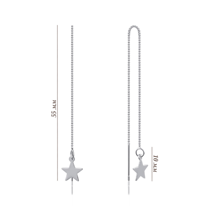 Серебряные серьги. Артикул SE00325-E/12