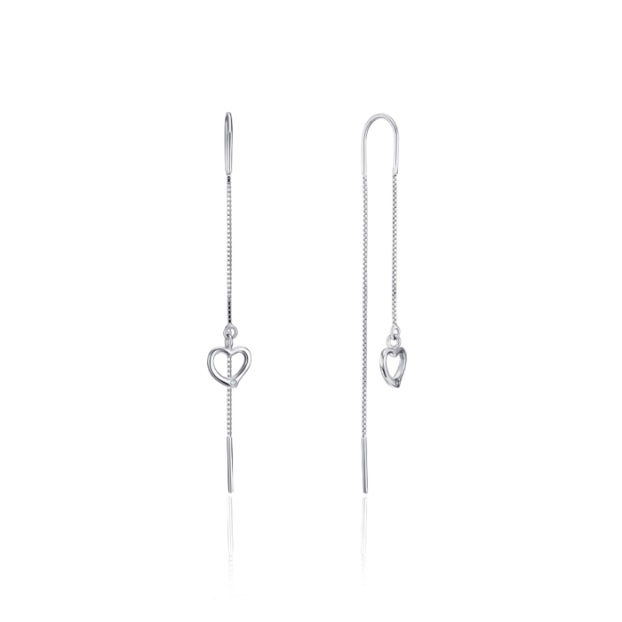 Серебряные серьги с фианитом. Артикул SE00327-E/12/1