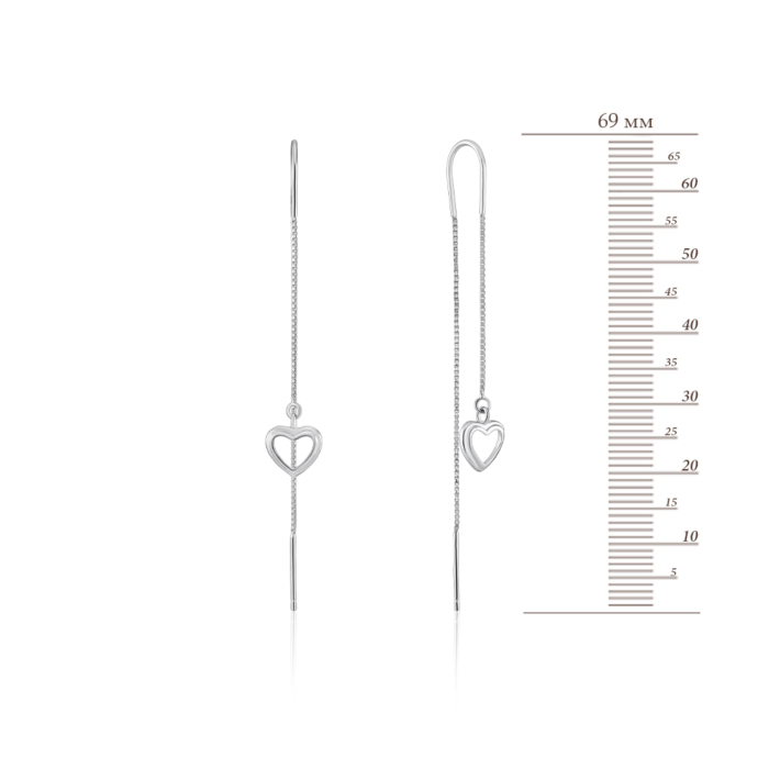 Серебряные серьги-протяжки. Артикул SE00336-E/12