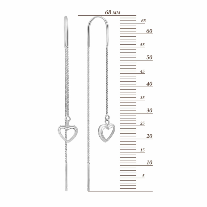 Срібні сережки-протяжки. Артикул UG5SE00336