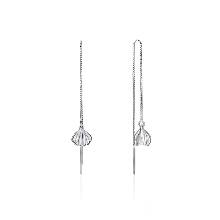 Серебряные серьги с жемчугом. Артикул SE00341-E/12/4778