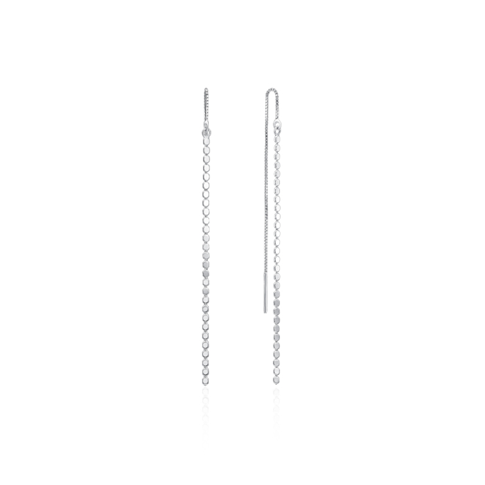 Срібні сережки-протяжки. Артикул SE00354-E/12