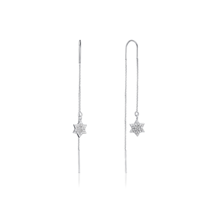 Серебряные серьги с фианитами. Артикул SE00362-E/12/1