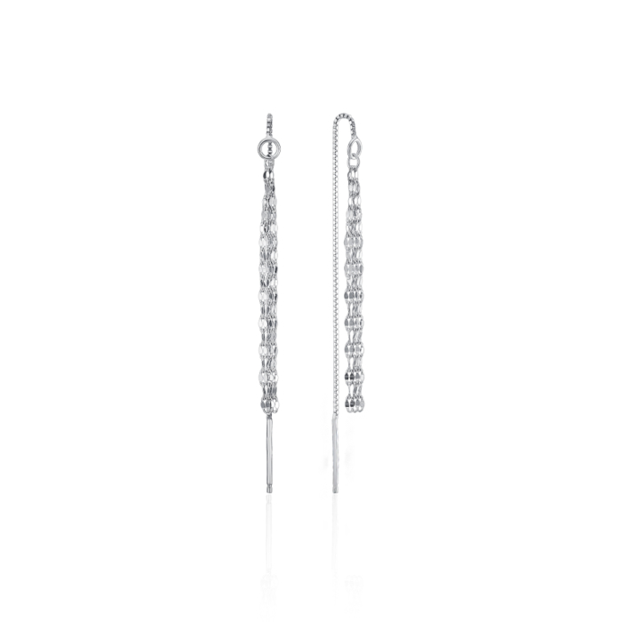 Серебряные серьги-протяжки. Артикул SE00365-E/12