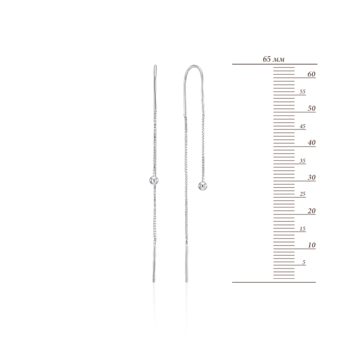 Серебряные серьги-протяжки. Артикул SE00373-E/12