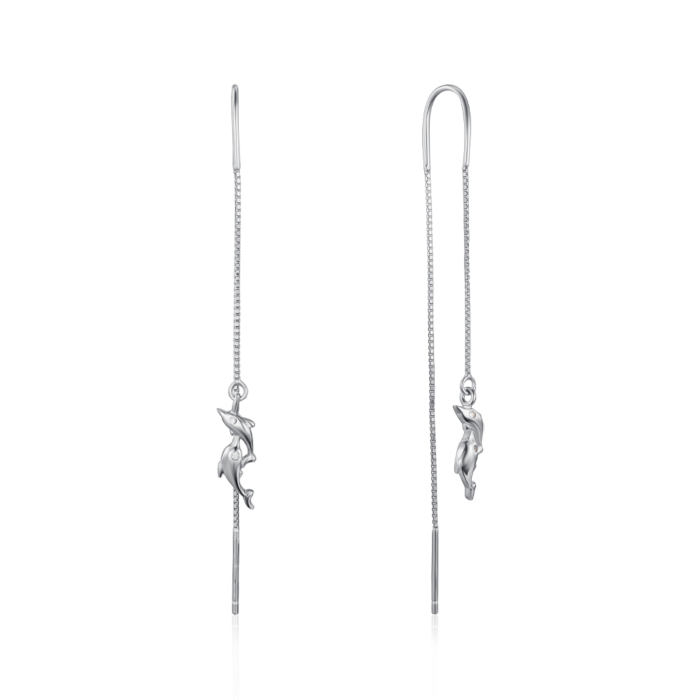 Срібні сережки з фіанітами. Артикул SE00427-E/12/1