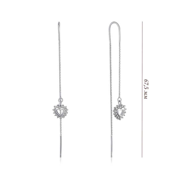 Серебряные серьги с фианитами. Артикул SE00433-E/12/1