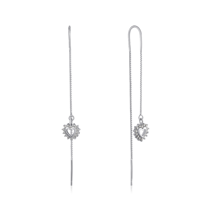 Серебряные серьги с фианитами. Артикул SE00433-E/12/1