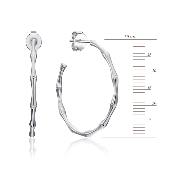 Серебряные серьги без вставки. Артикул SE00586-E/12